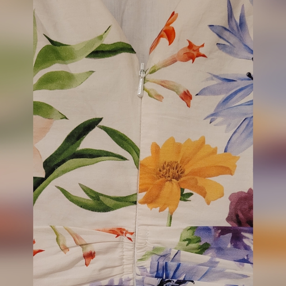 Eshakti Custom White Background Multi Color Flora… - image 8